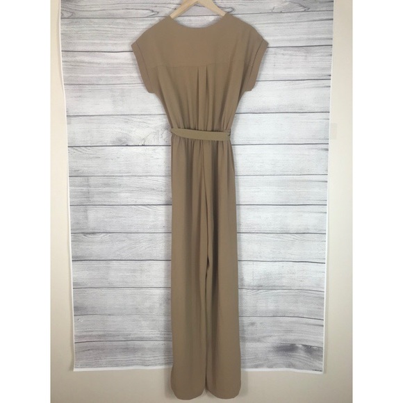 Monteau Brown Jumpsuit with Pockets - Picture 5 of 6